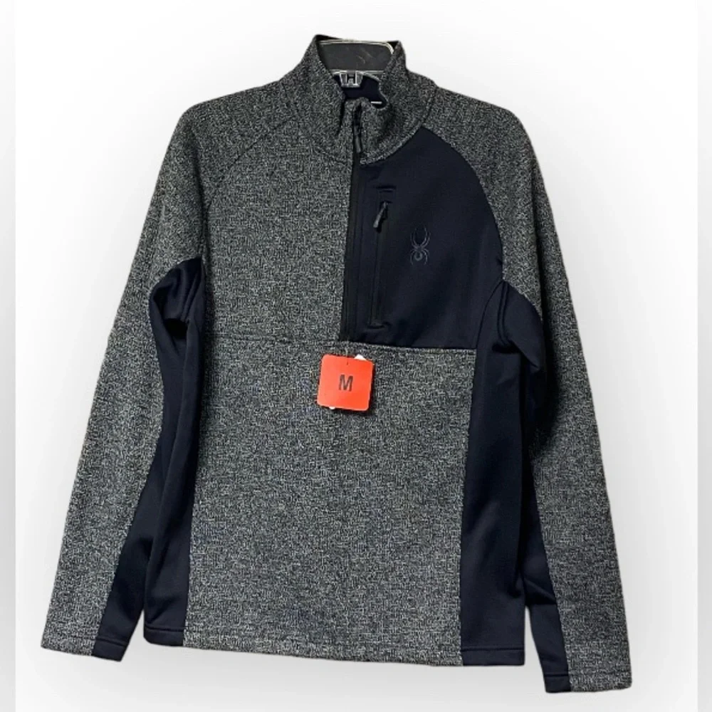 NWT Spyder Men's Half Zip Sweater Gait Knit Pullover Jacket